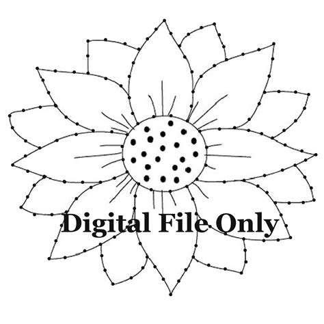 Printable Sunflower String Art Template